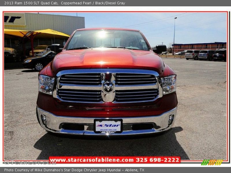 Copperhead Pearl / Black/Diesel Gray 2013 Ram 1500 SLT Quad Cab
