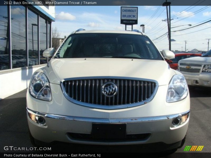 White Diamond Tricoat / Titanium 2012 Buick Enclave AWD