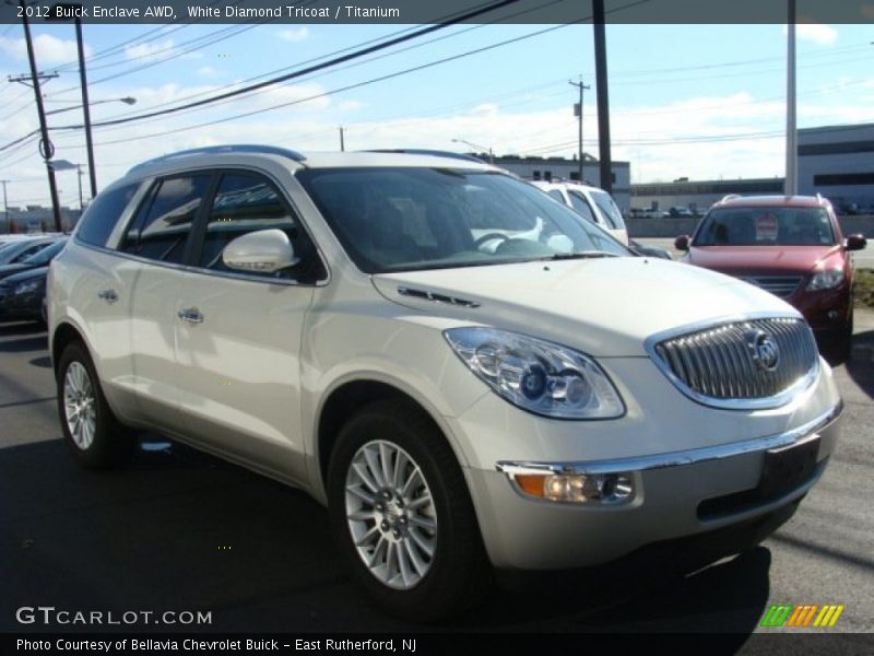 White Diamond Tricoat / Titanium 2012 Buick Enclave AWD