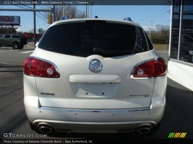 White Diamond Tricoat / Titanium 2012 Buick Enclave AWD