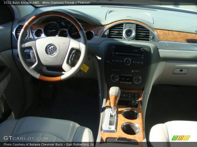 White Diamond Tricoat / Titanium 2012 Buick Enclave AWD