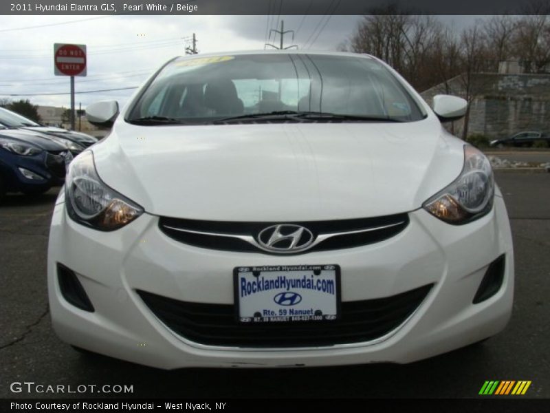 Pearl White / Beige 2011 Hyundai Elantra GLS