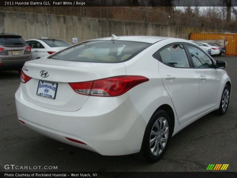 Pearl White / Beige 2011 Hyundai Elantra GLS