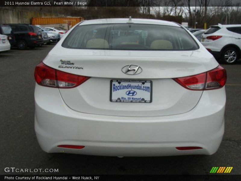 Pearl White / Beige 2011 Hyundai Elantra GLS