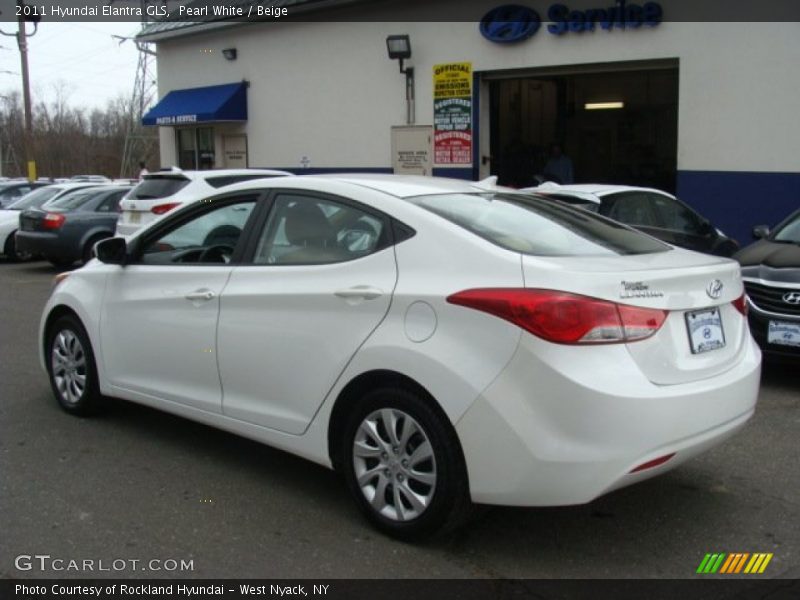 Pearl White / Beige 2011 Hyundai Elantra GLS