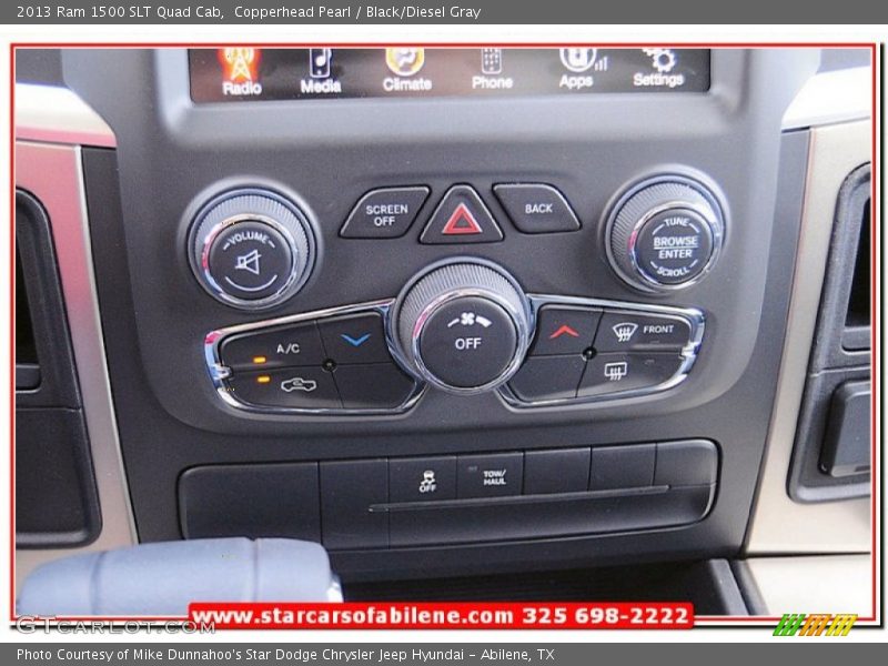 Copperhead Pearl / Black/Diesel Gray 2013 Ram 1500 SLT Quad Cab