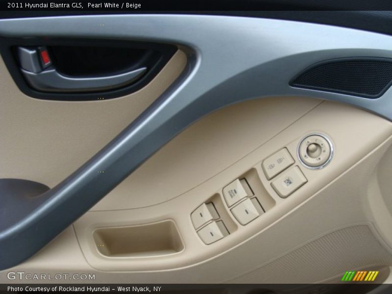 Pearl White / Beige 2011 Hyundai Elantra GLS