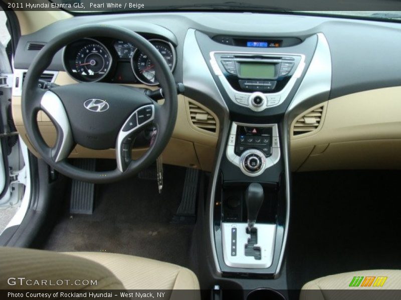 Pearl White / Beige 2011 Hyundai Elantra GLS