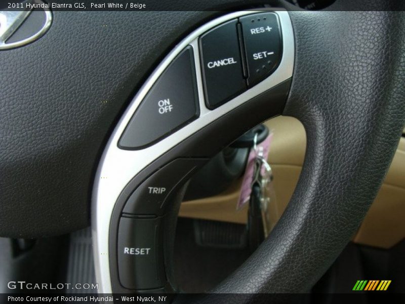 Pearl White / Beige 2011 Hyundai Elantra GLS