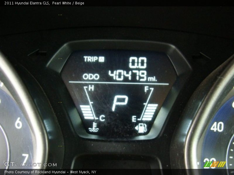 Pearl White / Beige 2011 Hyundai Elantra GLS