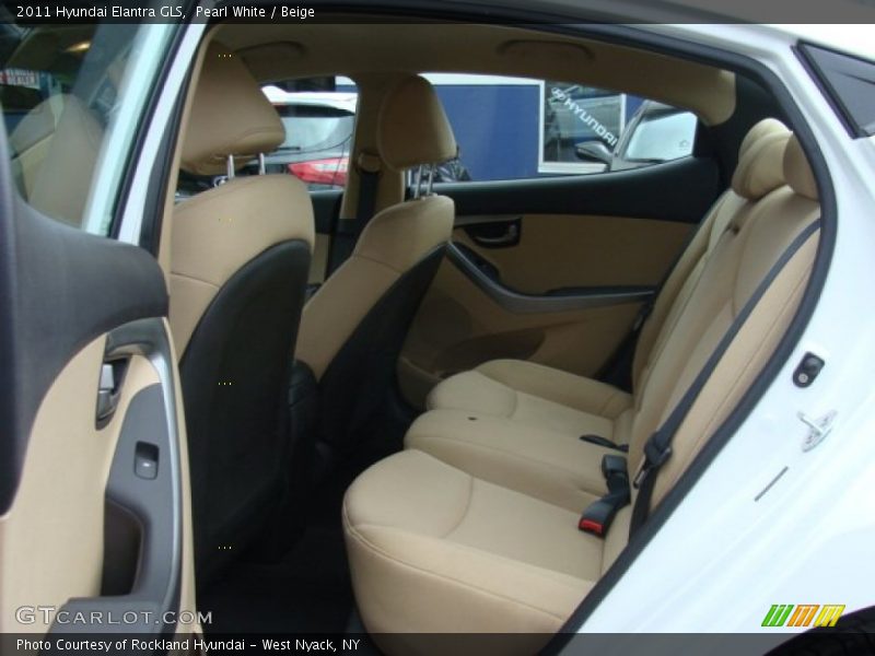 Pearl White / Beige 2011 Hyundai Elantra GLS