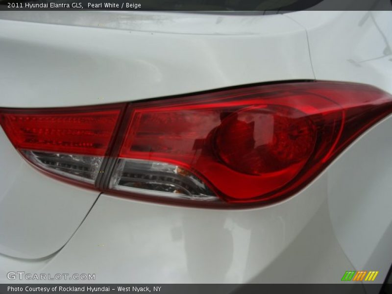 Pearl White / Beige 2011 Hyundai Elantra GLS