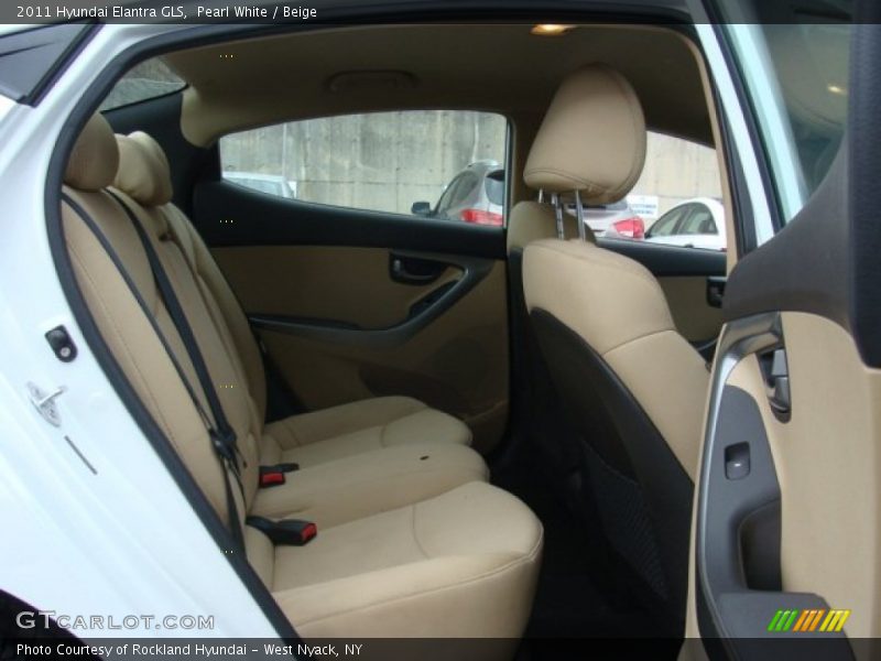 Pearl White / Beige 2011 Hyundai Elantra GLS