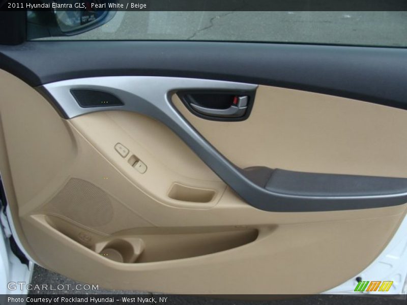 Pearl White / Beige 2011 Hyundai Elantra GLS