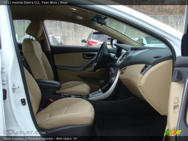 Pearl White / Beige 2011 Hyundai Elantra GLS