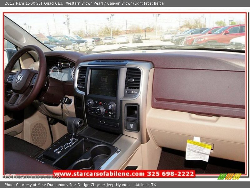Western Brown Pearl / Canyon Brown/Light Frost Beige 2013 Ram 1500 SLT Quad Cab