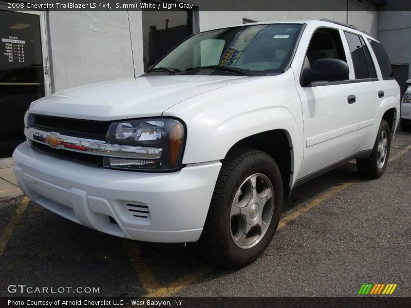 Summit White / Light Gray 2008 Chevrolet TrailBlazer LS 4x4
