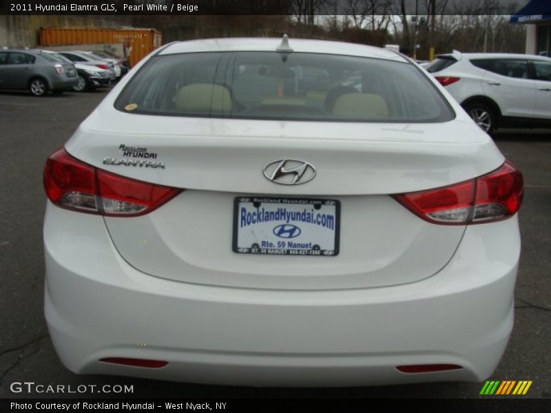 Pearl White / Beige 2011 Hyundai Elantra GLS