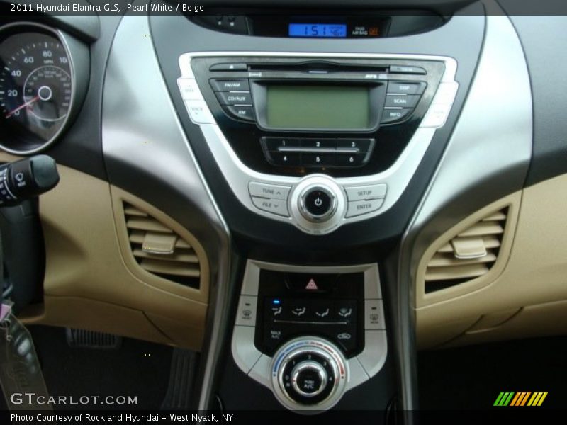 Pearl White / Beige 2011 Hyundai Elantra GLS