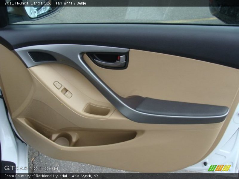 Pearl White / Beige 2011 Hyundai Elantra GLS
