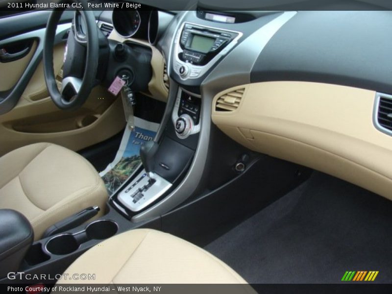 Pearl White / Beige 2011 Hyundai Elantra GLS