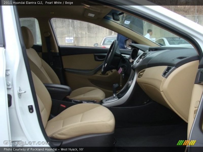Pearl White / Beige 2011 Hyundai Elantra GLS