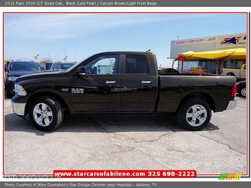 Black Gold Pearl / Canyon Brown/Light Frost Beige 2013 Ram 1500 SLT Quad Cab