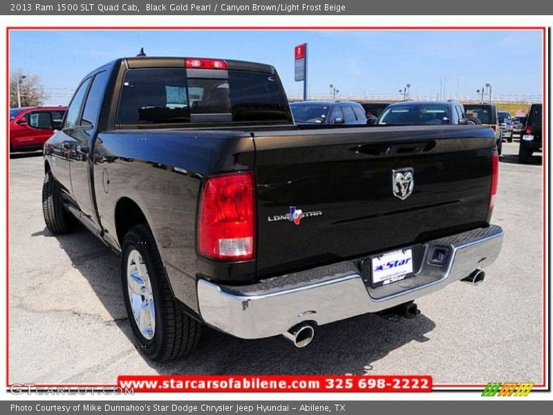 Black Gold Pearl / Canyon Brown/Light Frost Beige 2013 Ram 1500 SLT Quad Cab