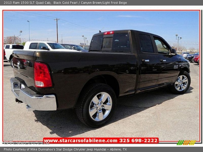 Black Gold Pearl / Canyon Brown/Light Frost Beige 2013 Ram 1500 SLT Quad Cab