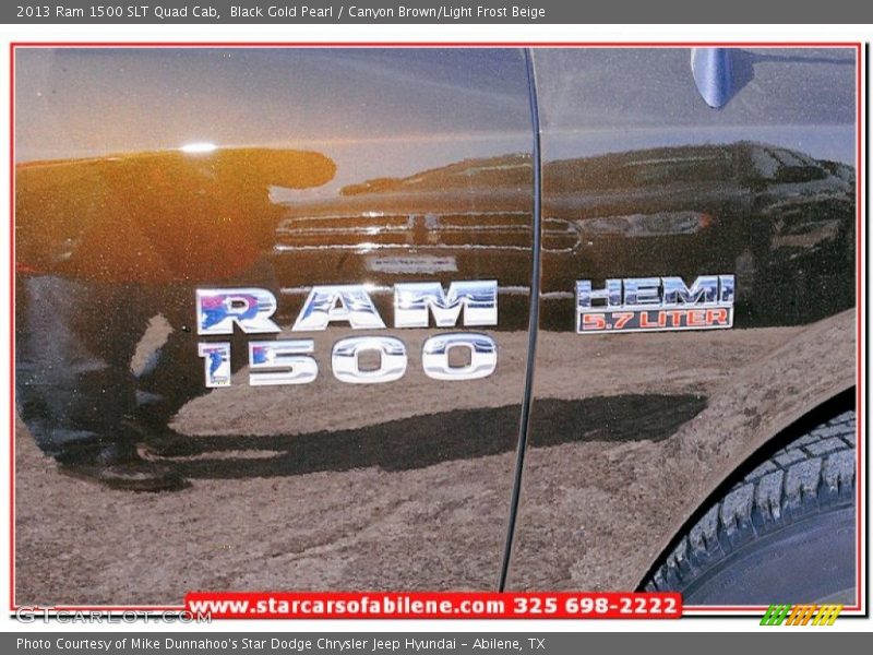 Black Gold Pearl / Canyon Brown/Light Frost Beige 2013 Ram 1500 SLT Quad Cab