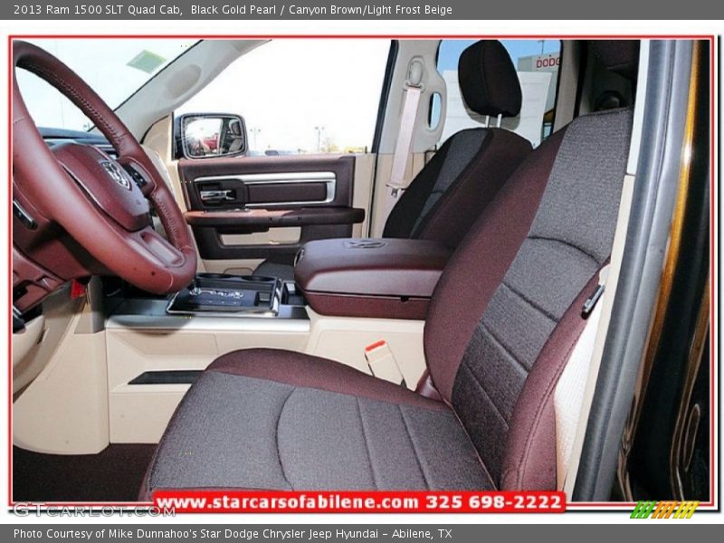 Black Gold Pearl / Canyon Brown/Light Frost Beige 2013 Ram 1500 SLT Quad Cab