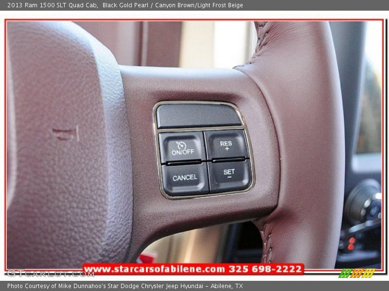 Black Gold Pearl / Canyon Brown/Light Frost Beige 2013 Ram 1500 SLT Quad Cab