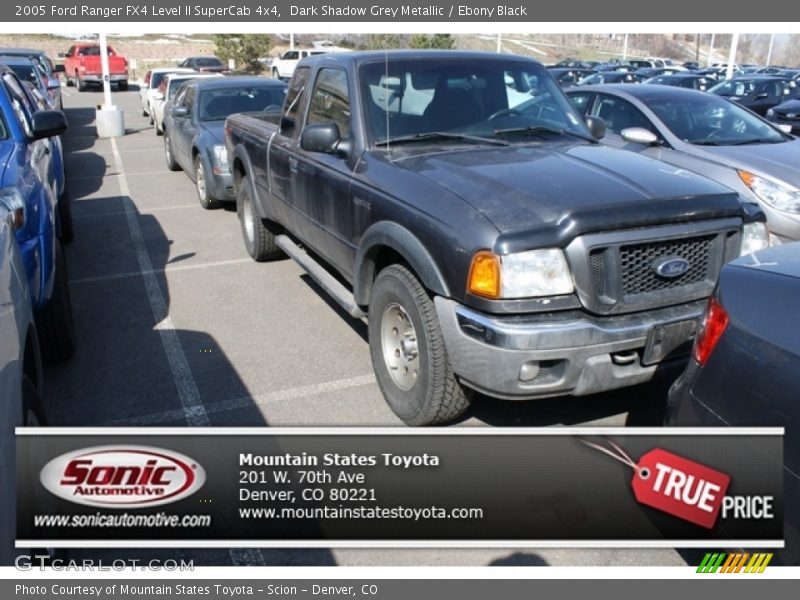 Dark Shadow Grey Metallic / Ebony Black 2005 Ford Ranger FX4 Level II SuperCab 4x4