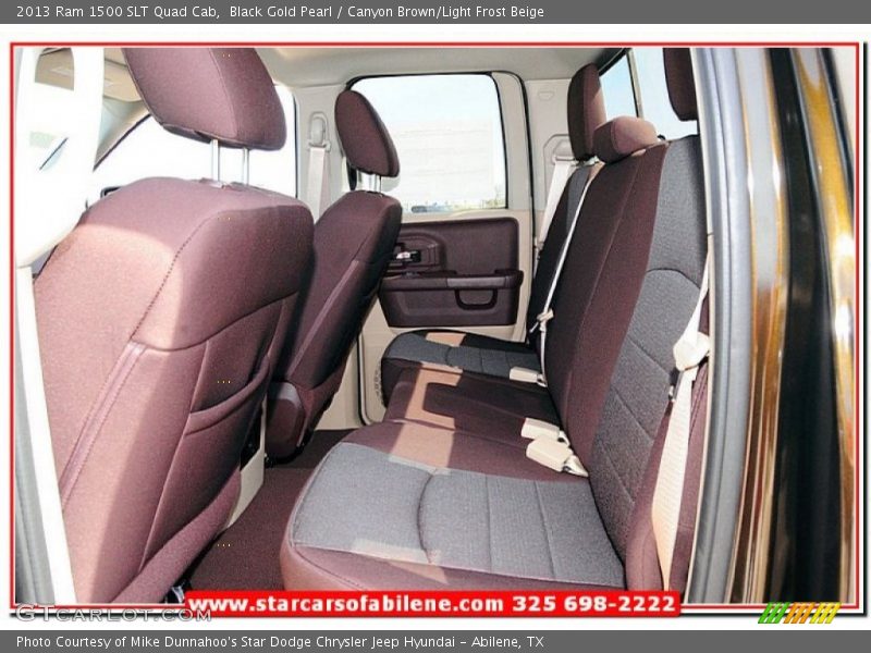 Black Gold Pearl / Canyon Brown/Light Frost Beige 2013 Ram 1500 SLT Quad Cab