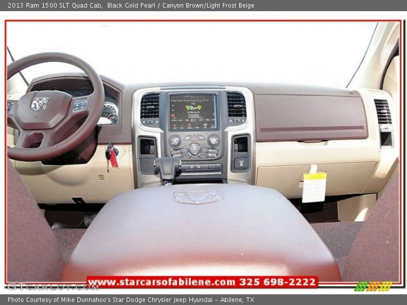 Black Gold Pearl / Canyon Brown/Light Frost Beige 2013 Ram 1500 SLT Quad Cab