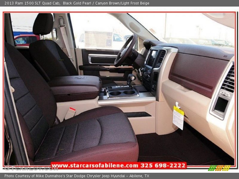 Black Gold Pearl / Canyon Brown/Light Frost Beige 2013 Ram 1500 SLT Quad Cab