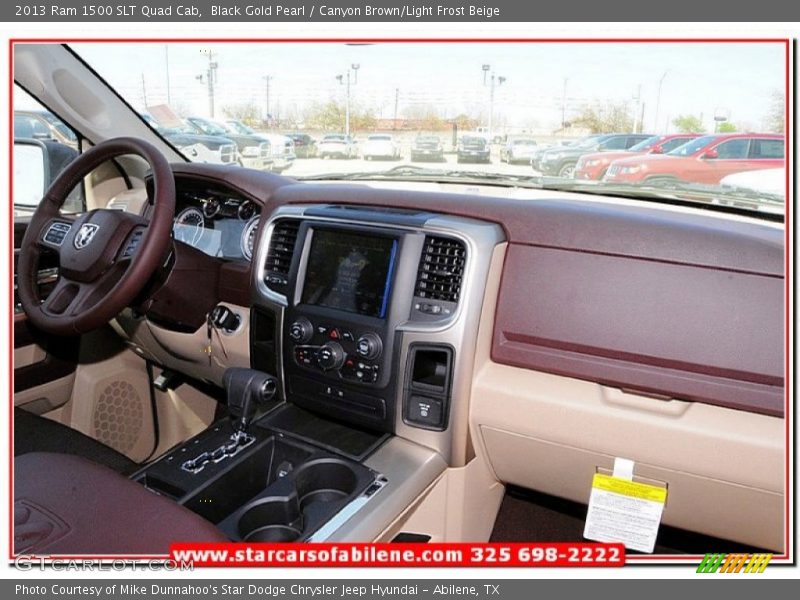 Black Gold Pearl / Canyon Brown/Light Frost Beige 2013 Ram 1500 SLT Quad Cab