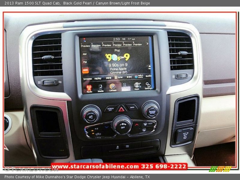 Black Gold Pearl / Canyon Brown/Light Frost Beige 2013 Ram 1500 SLT Quad Cab