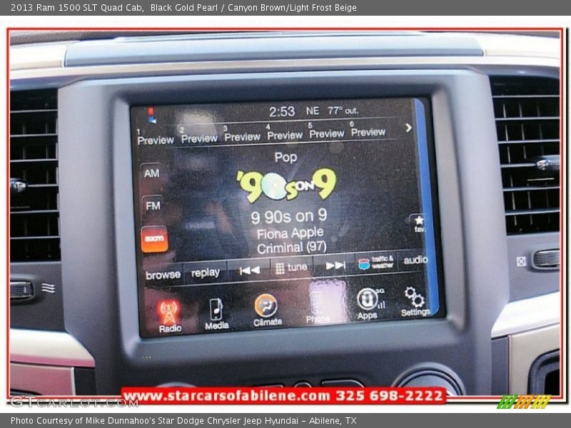 Black Gold Pearl / Canyon Brown/Light Frost Beige 2013 Ram 1500 SLT Quad Cab