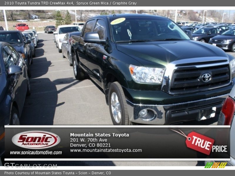 Spruce Green Mica / Graphite Gray 2010 Toyota Tundra TRD CrewMax 4x4