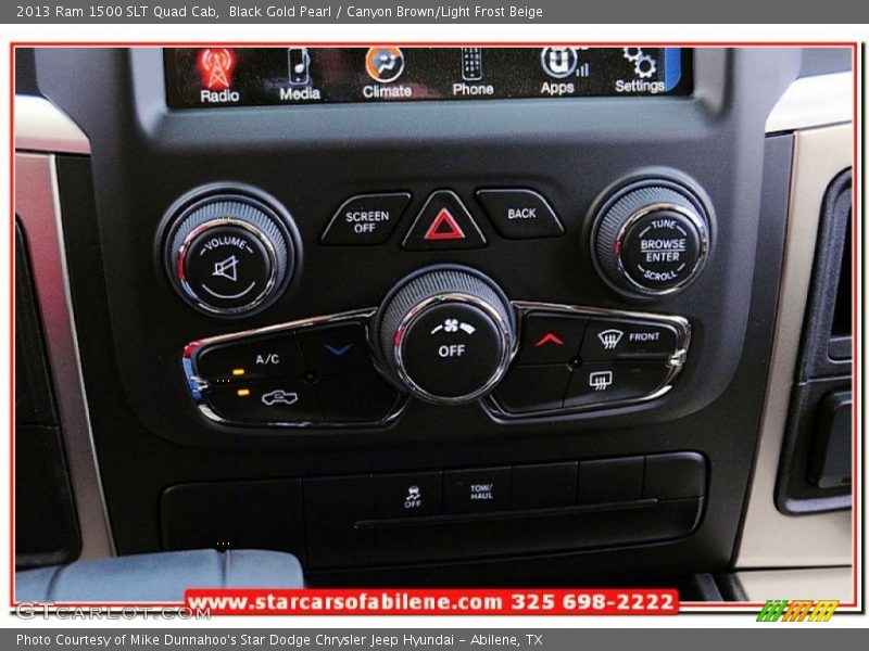 Black Gold Pearl / Canyon Brown/Light Frost Beige 2013 Ram 1500 SLT Quad Cab