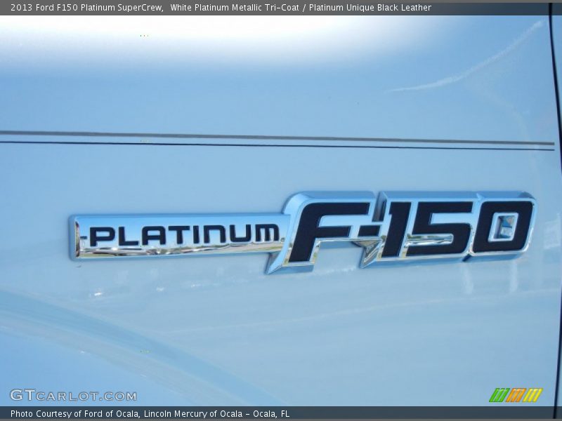 White Platinum Metallic Tri-Coat / Platinum Unique Black Leather 2013 Ford F150 Platinum SuperCrew