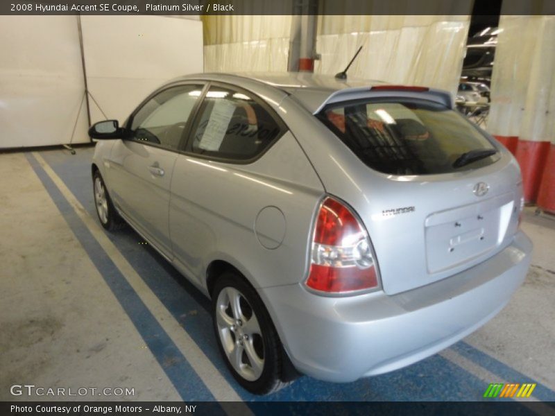 Platinum Silver / Black 2008 Hyundai Accent SE Coupe