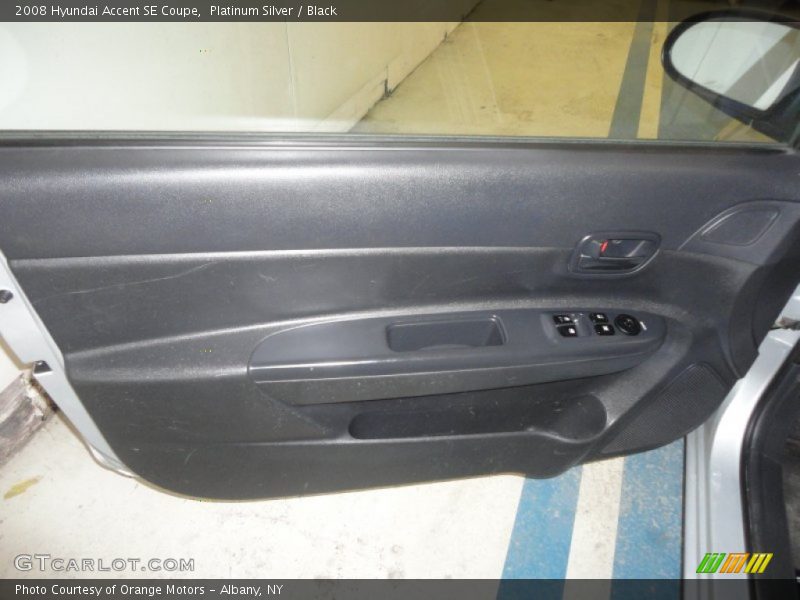 Platinum Silver / Black 2008 Hyundai Accent SE Coupe
