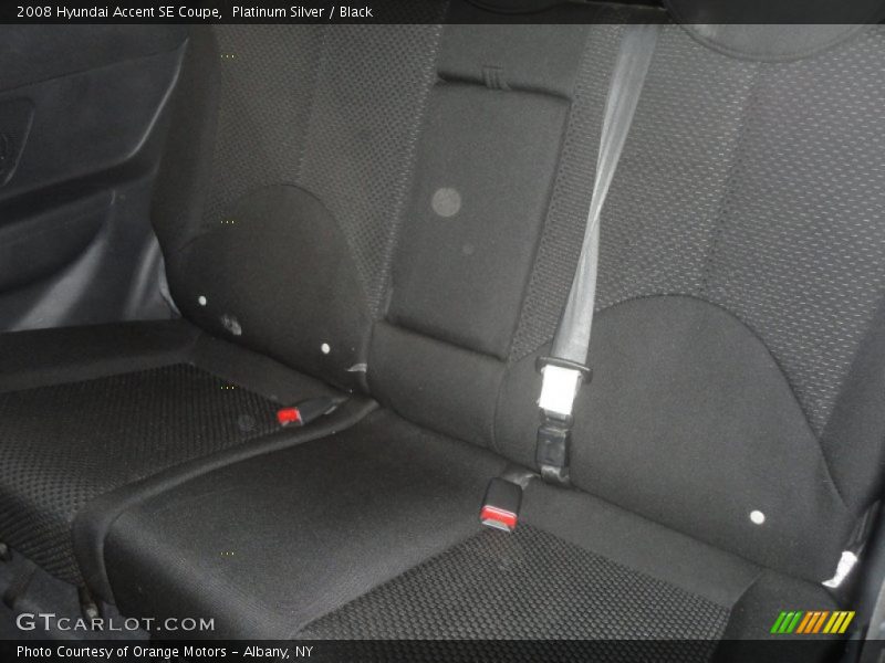Platinum Silver / Black 2008 Hyundai Accent SE Coupe