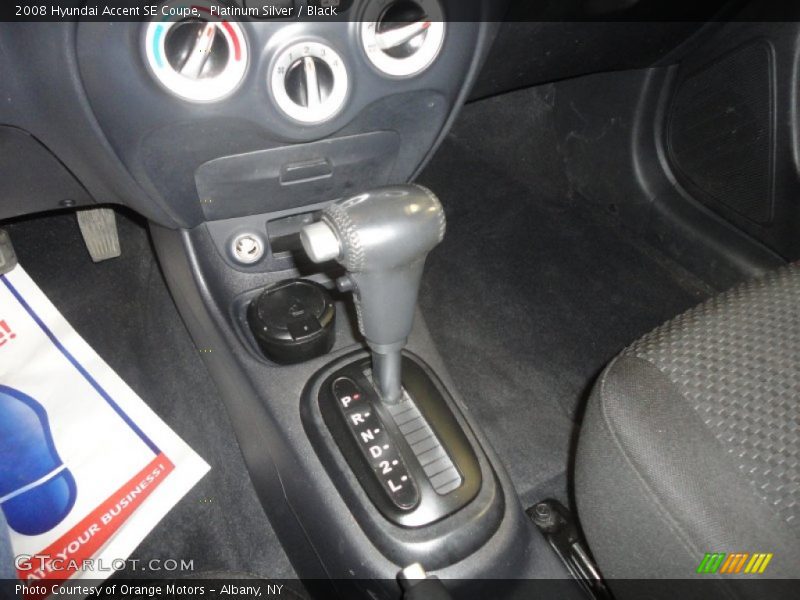 Platinum Silver / Black 2008 Hyundai Accent SE Coupe