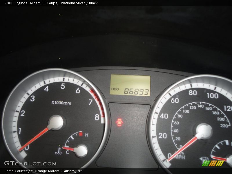 Platinum Silver / Black 2008 Hyundai Accent SE Coupe