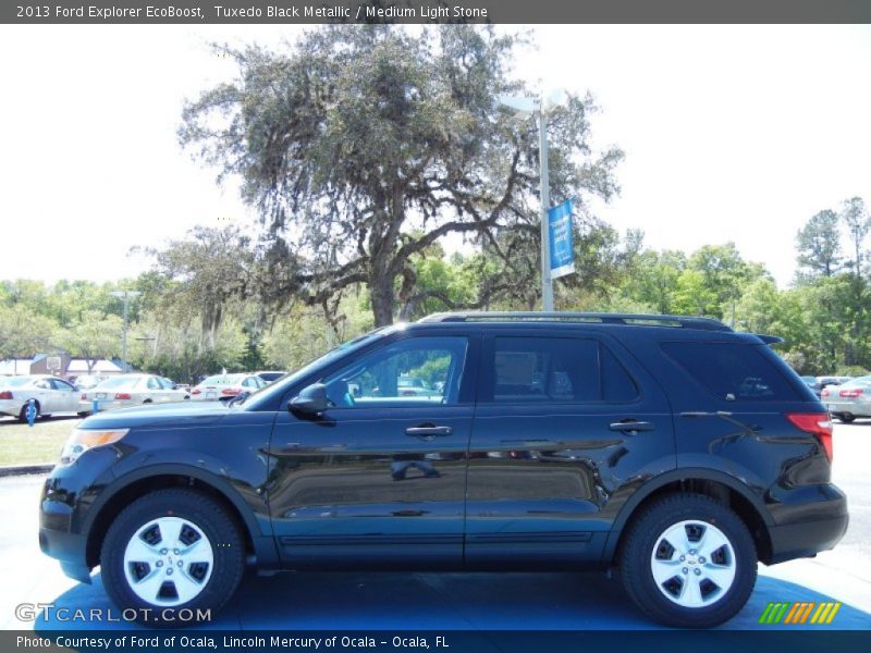 Tuxedo Black Metallic / Medium Light Stone 2013 Ford Explorer EcoBoost
