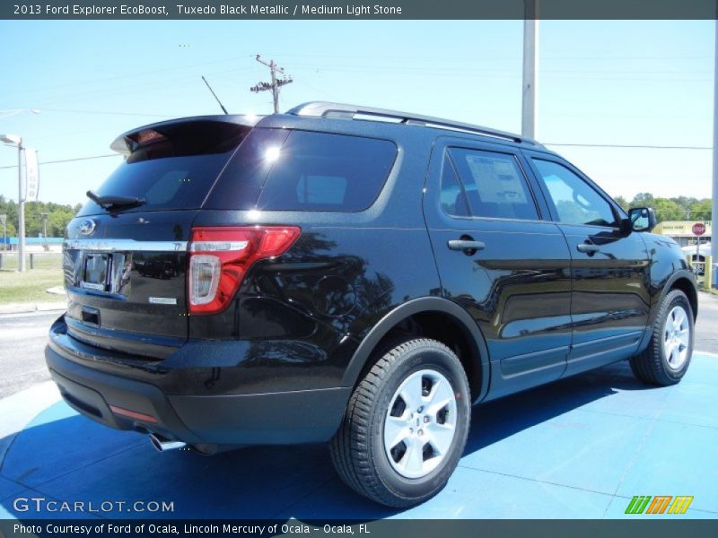 Tuxedo Black Metallic / Medium Light Stone 2013 Ford Explorer EcoBoost