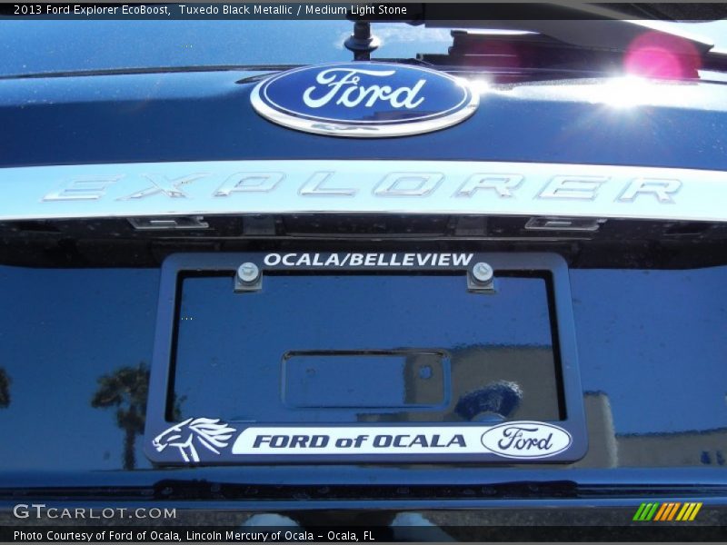 Tuxedo Black Metallic / Medium Light Stone 2013 Ford Explorer EcoBoost